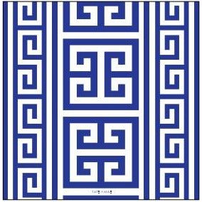 Greek Key Blue Square Paper 10pk