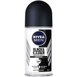 Nivea Mens Black & White Original Roll On Deodorant 50ml