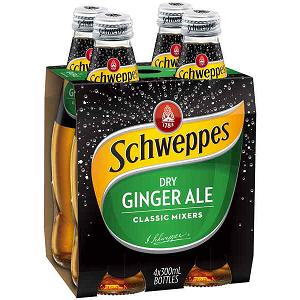 Schweppes Dry Ginger Ale Bottles 4pk