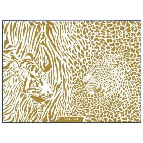 Golden Leopard Rectangle Placemat 12pk