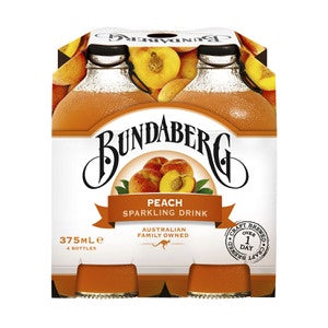 Bundaberg Sparkling Peach Drink 4 x 375ml