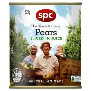 SPC Pears Sliced In Juice 825g