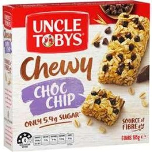 Uncle Toby's Chewy Chocolate Chip Muesli Bars 185g 6pk