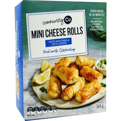 Community Co Mini Cheese Rolls 360g