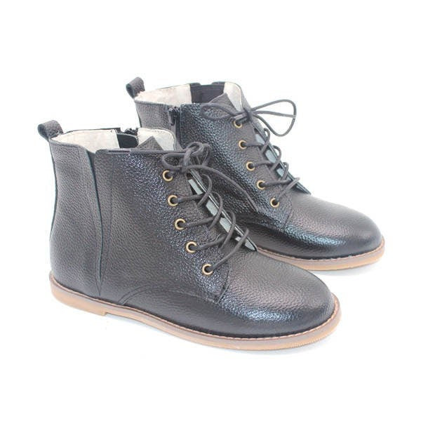 Mil & Co Lenny Leather Boots Black