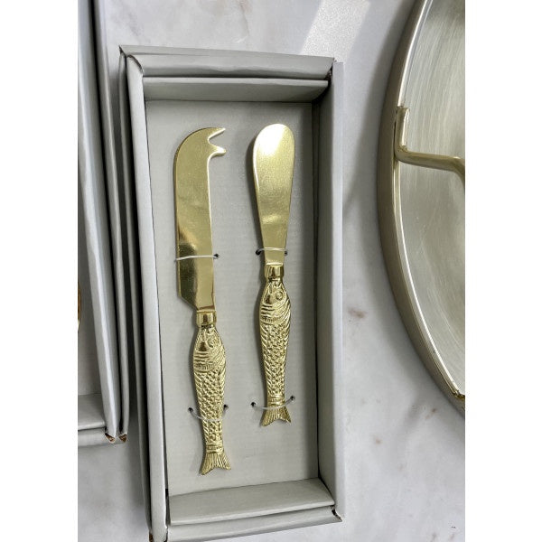 Gold Fish Cheese Knife Set