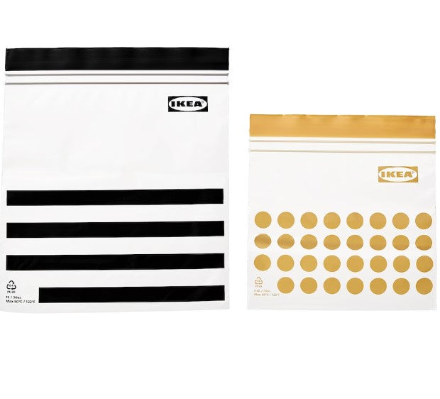 ISTAD Resealable Bags Black & Gold Small