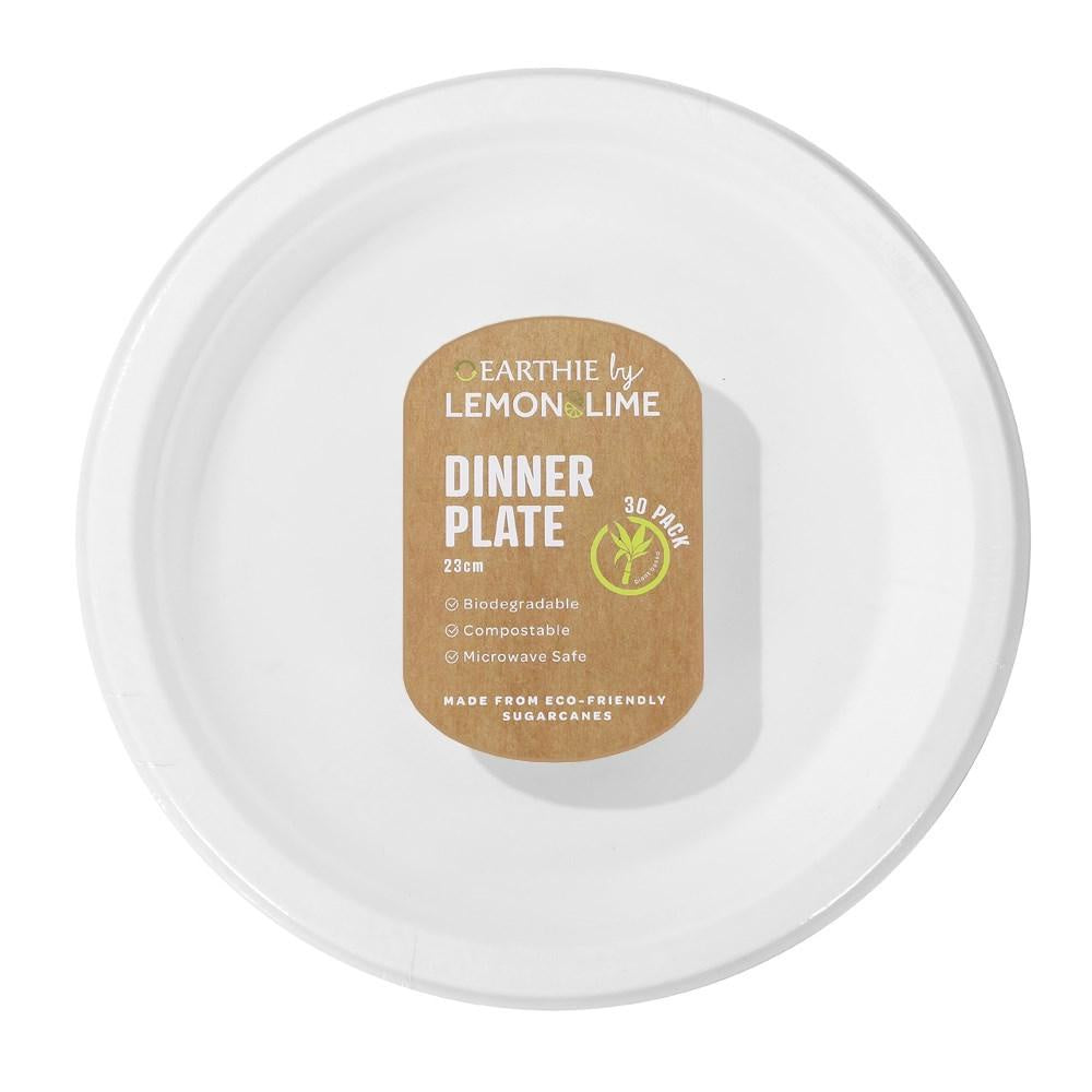 Lemon & Lime Disposable Earthie Dinner Plate 30pk