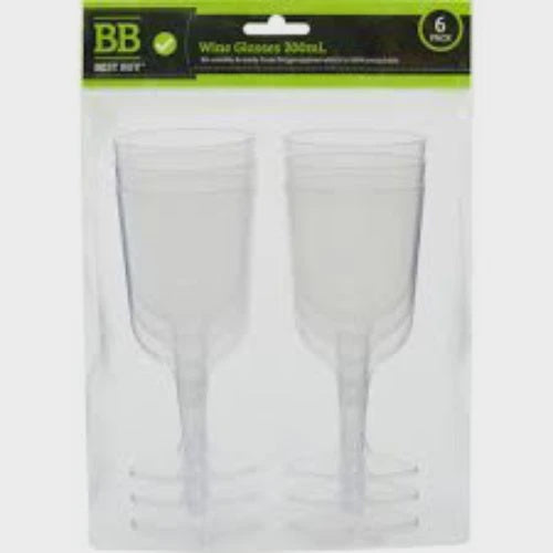 Best Buy Wine Glass Recyclable 6Pk