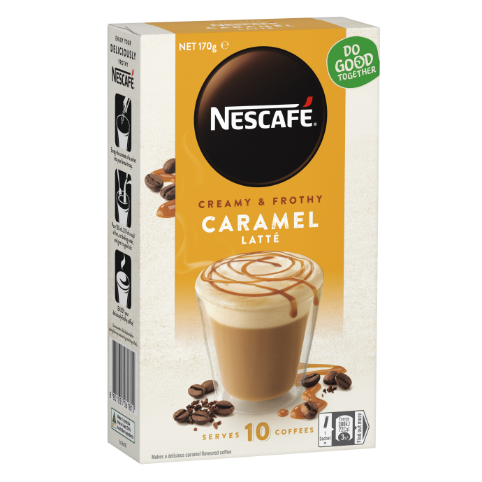 Nescafe Caramel Latte Coffee Sachets 10pk
