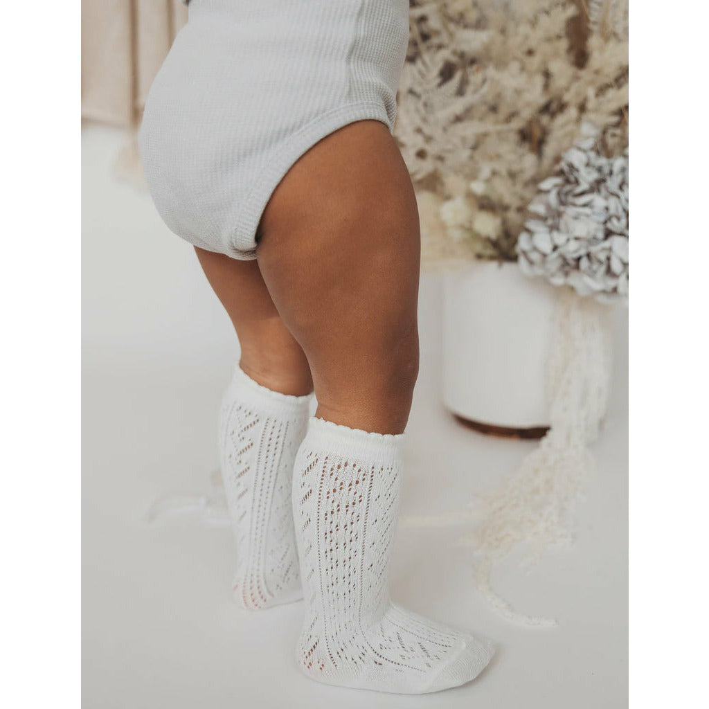 Sweet Love Knee High Socks White