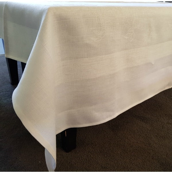 White Linen Cloth from Taylor Linen 113 cm x 111 cm